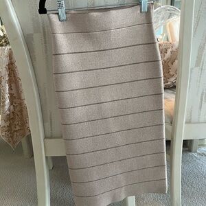 BCBGMaxAzria Shimmering Beige Pencil Skirt